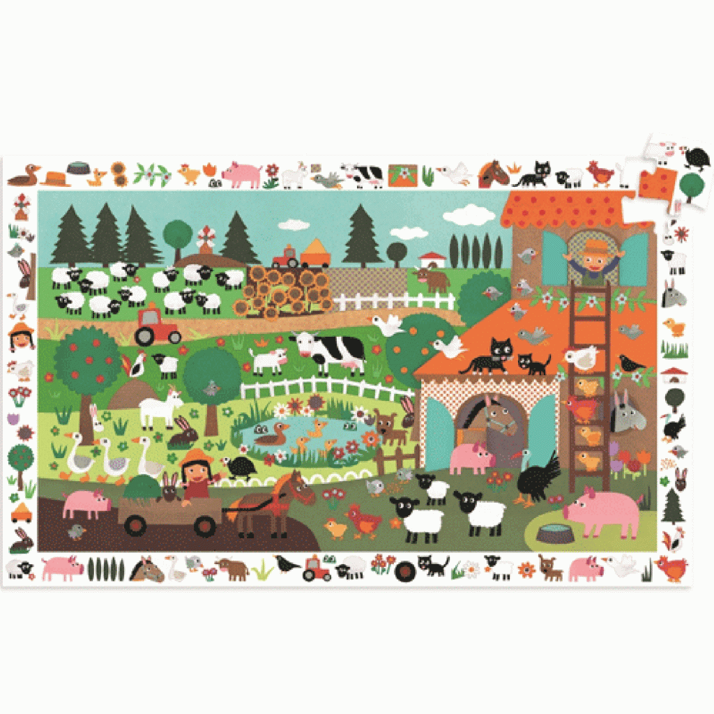 Djeco observatie puzzel boerderij