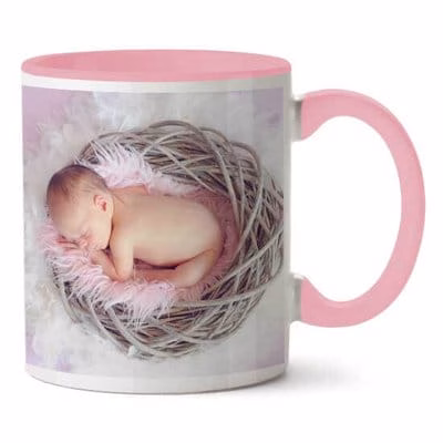 Gepersonaliseerde kraamcadeaus; Persoonlijke mok bedrukt met afbeelding