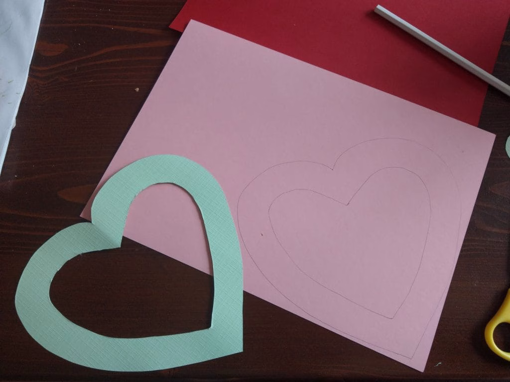 Valentijn knutsel raam