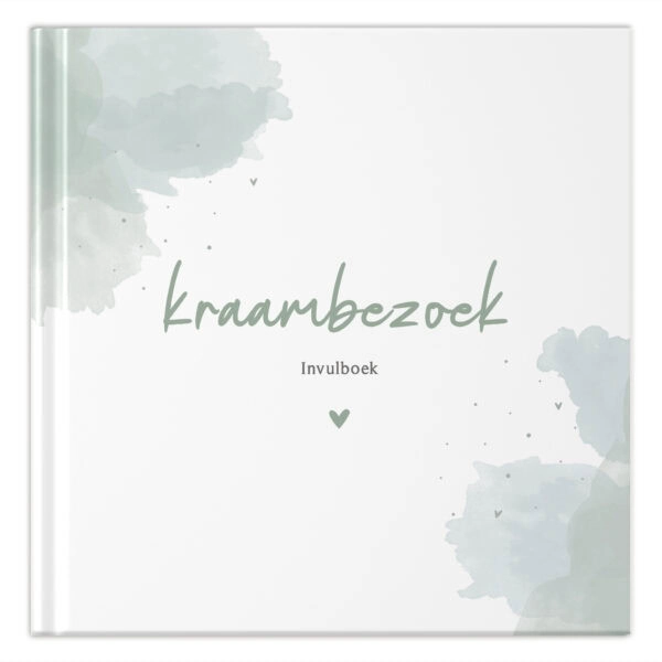 Fyllbooks Kraambezoekboek – Watercolour Groen