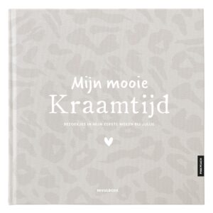 Pink Peach Mijn kraamtijd invulboek Linnen Leopard