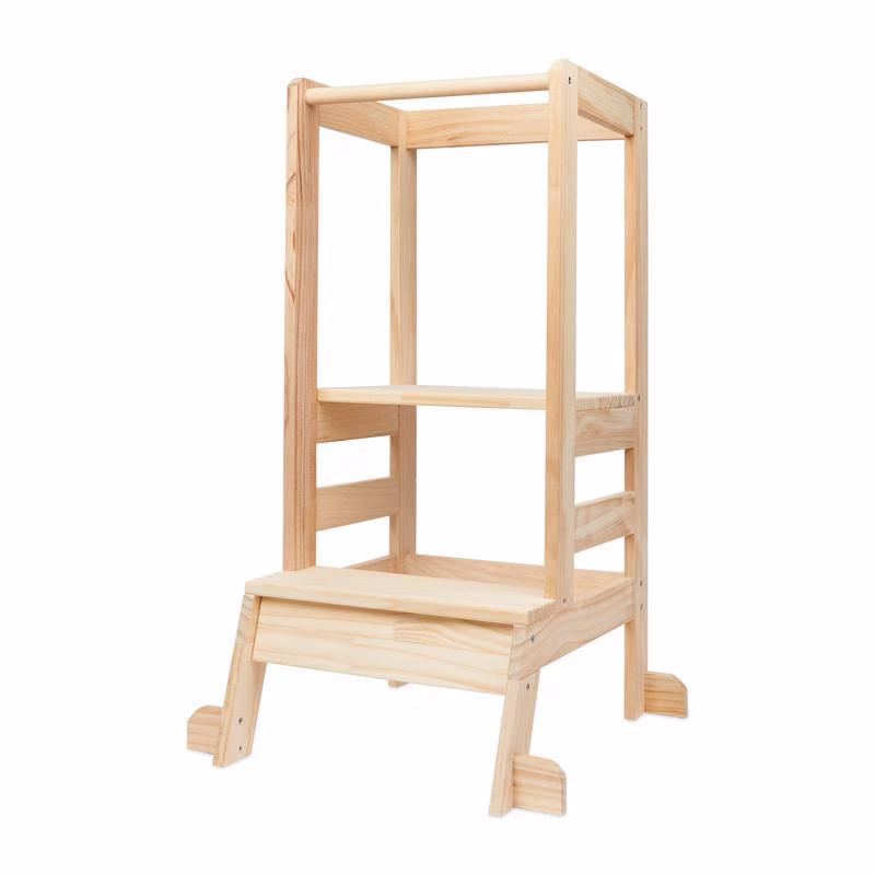 Deze houten leertoren van Action is in de aanbieding!