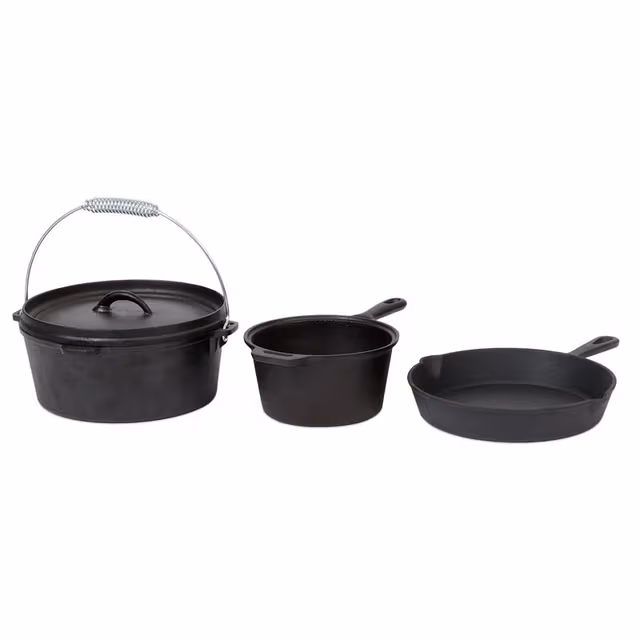 Tuin inspiratie Action 2026: betaalbaar genieten in je tuin - Gietijzeren pannenset